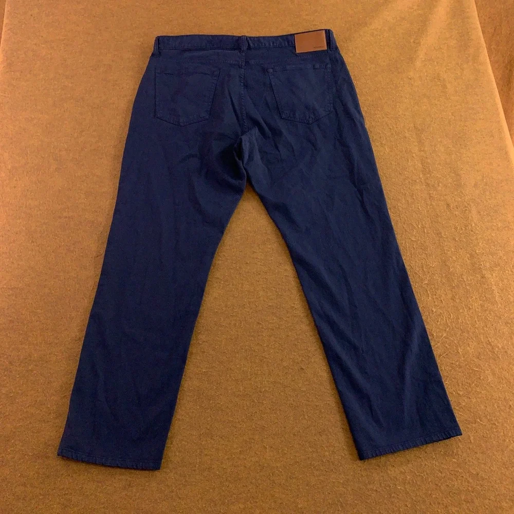 Bonobos Mens 35x30 Navy Blue Straight Leg Five-Pocket Chino Pants New
